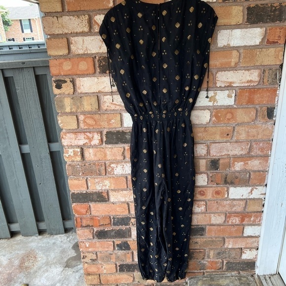 joie • nadezhda metallic embroidered jumpsuit in caviar - Picture 14 of 15